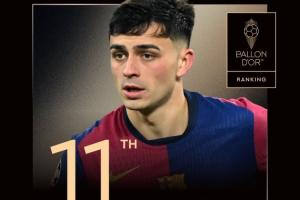 佩德里金球第11引西班牙国内不满，西班牙记者只给球员排第9