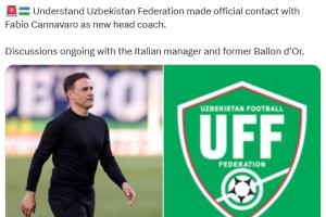 罗马诺报道称，卡纳瓦罗已与乌兹别克斯坦足协进行了正式接触，双方目前正在商讨他执教国家队的相关事宜。