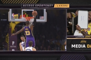 詹姆斯回应队友质疑：称有人说我再也无法隔扣，所以我必须秀一下实力