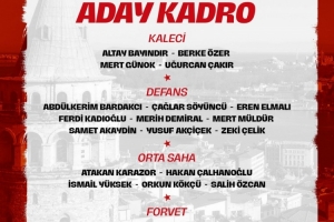 土耳其公布世预赛大名单：恰尔汗奥卢、居勒尔、伊尔迪兹、乌尊入选