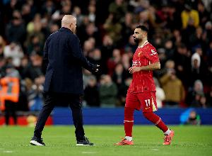 斯洛特谈萨拉赫：他也是凡人，并非每次把握住机会都能取得进球。