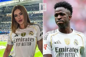 维尼修斯绯闻女友现身伯纳乌，26岁的她已是三个孩子的母亲。