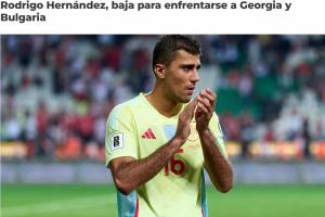 官方确认，罗德里因伤退出本期西班牙国家队，曼城俱乐部已向西足协提交了相关伤情报告。