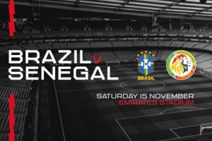 官方宣布，巴西队与塞内加尔队的友谊赛定于11月15日在酋长球场开打。