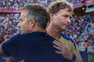 西媒报道称，在国家德比赛前发布会上，巴萨助教索尔格将代替弗里克出席。