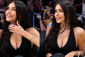 啤酒妹观战湖人，曾约会格里芬与贝克汉姆长子，火辣性感引关注。