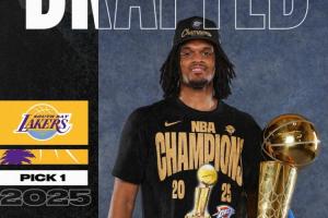 南湾湖人状元签选中后卫狄龙-琼斯，雷霆为此曾付出6次轮签。