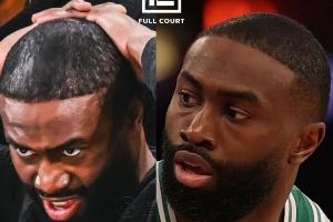 节目效果拉满杰伦-布朗打电话向詹姆斯询问自己该不该去植发