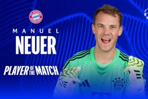 官方：39岁诺伊尔8次扑救当选巴黎vs拜仁全场最佳，这还不续约？