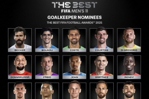 FIFA年度最佳门将候选名单揭晓：库尔图瓦、多纳鲁马、阿利松、诺伊尔入选。