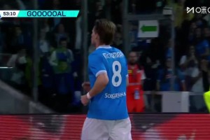 顶级射术！麦克托米奈精彩凌空斩破门，那不勒斯2-0领先国米！