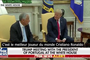 特朗普对葡萄牙总统说：C罗和你竞选总统的话，你赢不了
